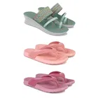 Combo of Heels with Slippers for Women 