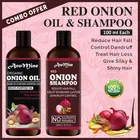 AroMine Premium Choice Hair Care Onion Oil And Red Onion Shampoo Combo 