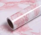 Decor Wallpaper for Home/Kitchen Pink Marble Printed 45x200cm