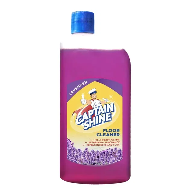 कैप्टेन शाइन डिसइंफेक्टेंट फ्लोर क्लीनर 500 ml (लैवेंडर)