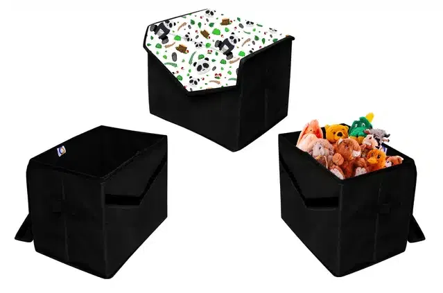 PVC Printed Toys Storage Box (Multicolor)
