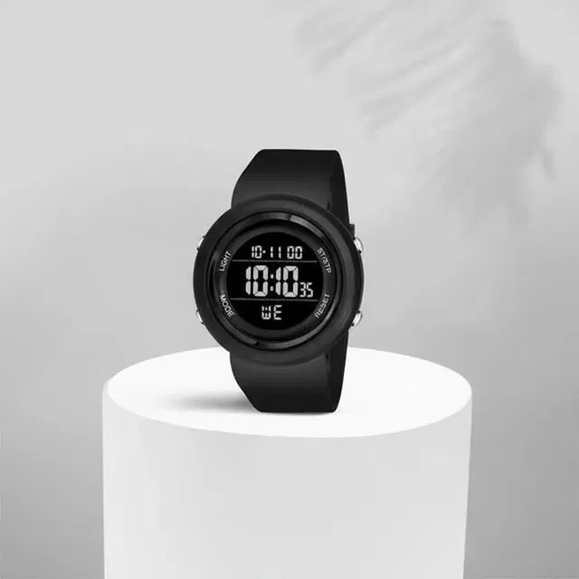 Digital Watch - For Boys & Girls Trending Full Black Round Waterproof Gym Fitness Freak (Pack of 1)