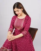 Rayon Kurti for Women, Pink 