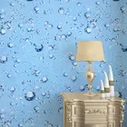 Decor Wallpaper for Home/Kitchen Blue Water Bubble Printed 45x200cm
