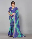 Printed Saree with Unstitched Blouse for Women 