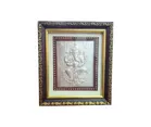 Wooden Shri Ganesha Lilver Photo Frame for Pooja 