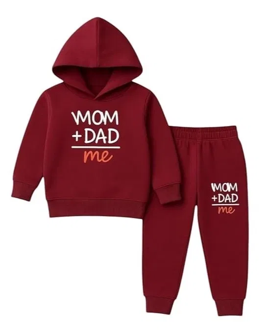 Cotton Clothing Set for Kids (Maroon, 2-3 Years)
