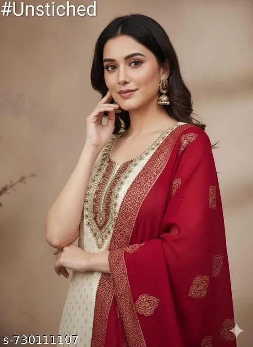 Silk Blend Punjabi/All Over Suits for Women (Multicolor, 5.85 meter (S)