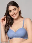 Cotton Blend Solid Padded Bra for Women 