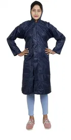 Solid Overcoat with Hoods and Side Pocket Raincoat for Women 