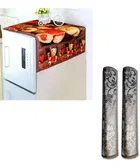 Knit Printed Fridge Top & Handle Cover 