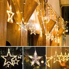 Stars LED Curtain String Lights for Festive Decoration 