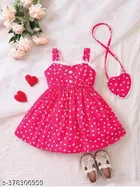Cotton Frock with Sling Bag for Girls 