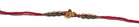 Metal 2 Pcs Rakhi with Greeting Card & Roli Chawal 