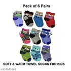 Woolen Socks for Kids, Set of 6 (Multicolor, 0-3 Months)