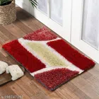 Cotton Door Mat (Maroon & Cream, 18x36 inches)