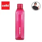CELLO Venice Plastic Water Bottle Unbreakable and Hygienic 1 Litre, Pink
