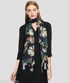 Poly Chiffon Printed Scarves for Women, Multicolor, Pack of 2