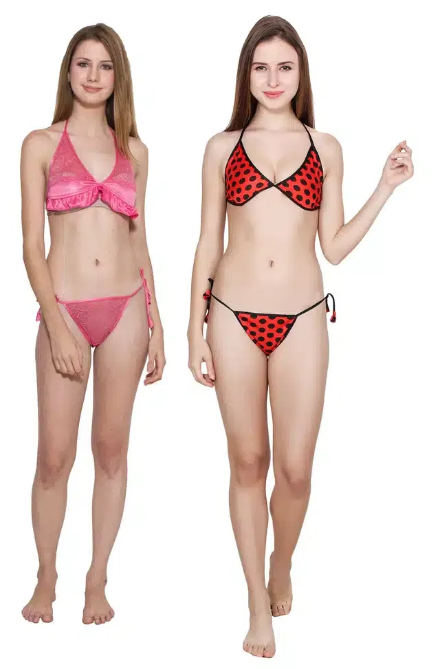 Bra and Panty Set for Women (Set of 2, Multicolour)