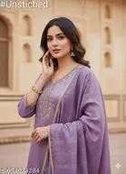 Chanderi Cotton Punjabi/All Over Suits Semi-Stitched Suits 