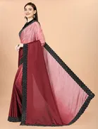Chinon Solid Saree for Women 