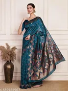 Jacquard Kanjeevaram Banarasi Silk Saree for Women 