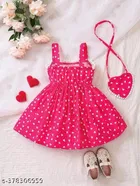 Cotton Frock with Sling Bag for Girls 