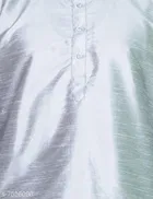 Dupion Silk Solid Kurta with Pyjama for Men 
