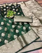 Organza Zari Woven Saree for Women 