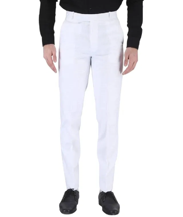 Cotton Trouser for Men (White, 30)