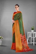 Moss Chiffon Printed Saree for Women 