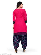 Cotton Blend Printed Salwar Suit Set for Women 