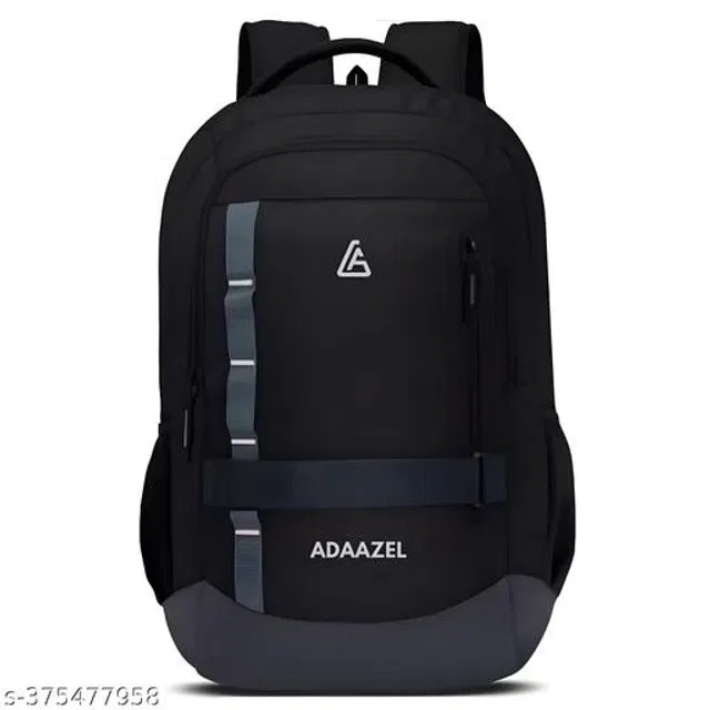 Polyester Backpack for Men & Women (Black & Grey)
