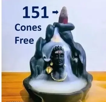 Adiyogi Idol with 151 Pcs Smoke Cones (Multicolor, Set of 1)