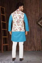Cotton Button Kurta Set for Men 