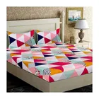 Microfibre Printed Double Bedsheet with 2 Pillow Covers 