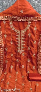 Embroidered Punjabi/All Over Suits Semi-Stitched Suits 