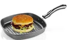 Non Stick Grill Pan with Handle (Grey, 22 cm)