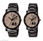 Analog Watch for Couple (Multicolor, Pack of 2)