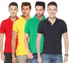 Polo Solid Pack of 4 T-shirts for Men 