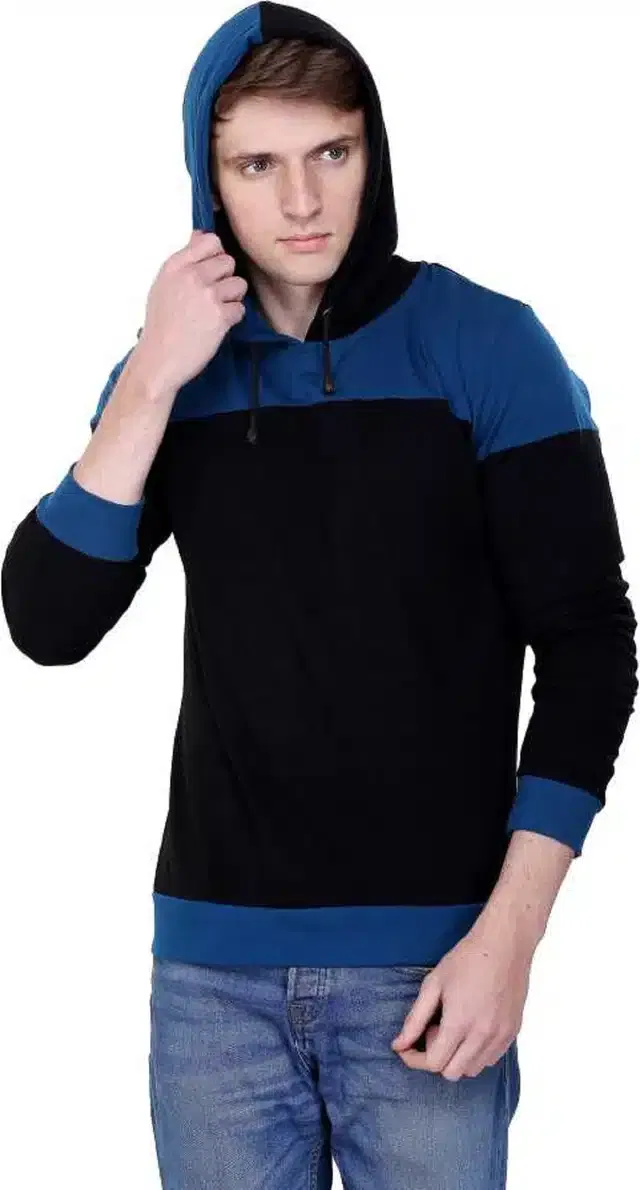 Full Sleeve Hooded T-Shirt for Men (Multicolor, XXL)