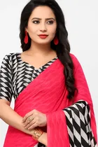 Georgette Printed Saree for Women 
