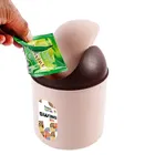 Round Mini Plastic Dustbin - Assorted