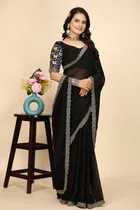 Chiffon Woven Design Saree for Women 