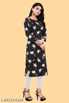 Crepe Printed Kurti for Women 