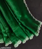 Jimmy Choo Embellished Saree For Women, Green