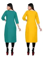 Crepe Solid Kurtis for Women 