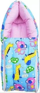 Cotton Bed for Baby (0-3 Months, Blue)