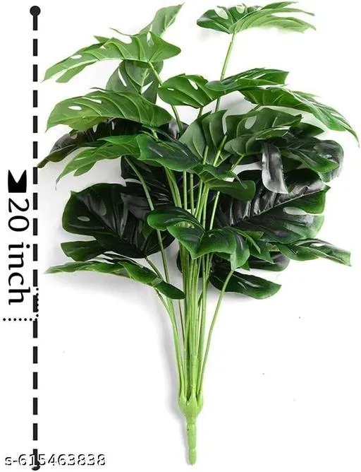 Plastic Artificial Palm Plant Tree for Home Decor for Women (Green, 50 cm)
