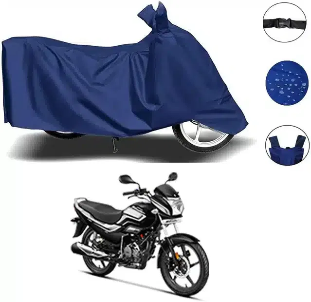 Waterproof & UV Protection Polyester Full Body Cover for MotoCorp IMPulse Bike (Blue)